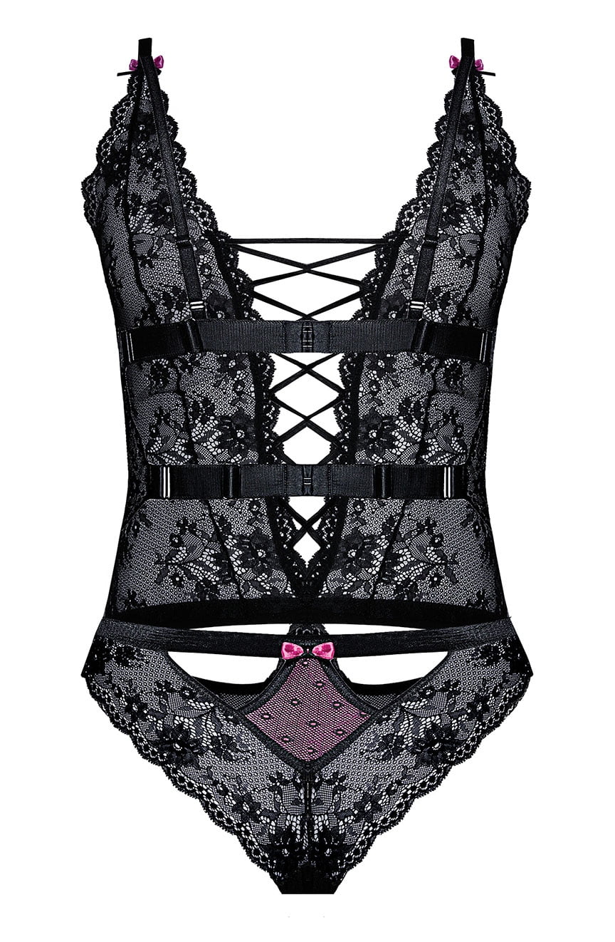 Fifii Black Body Bedroom Wear Lingerie Sets