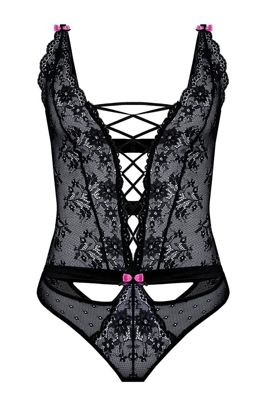 Fifii Black Body Bedroom Wear Lingerie Sets