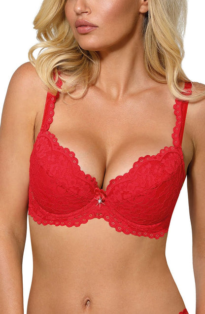 Newia Red Push Up Everyday Lingerie Sets
