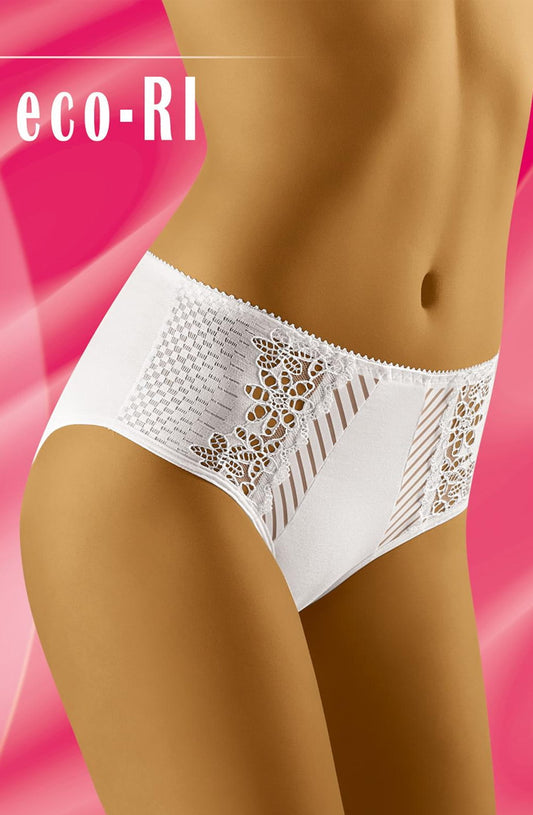 Eco-RI White Plus Sizes Briefs and Thongs