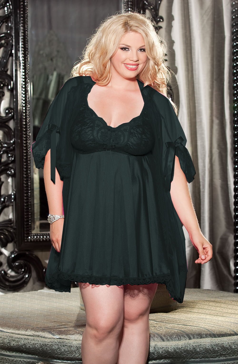 X Black Piece Babydoll Plus Sizes Babydolls