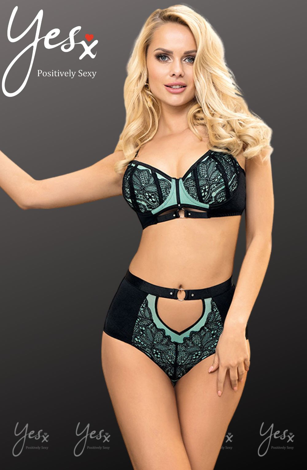 YX Blue Bra Set Everyday Lingerie Sets