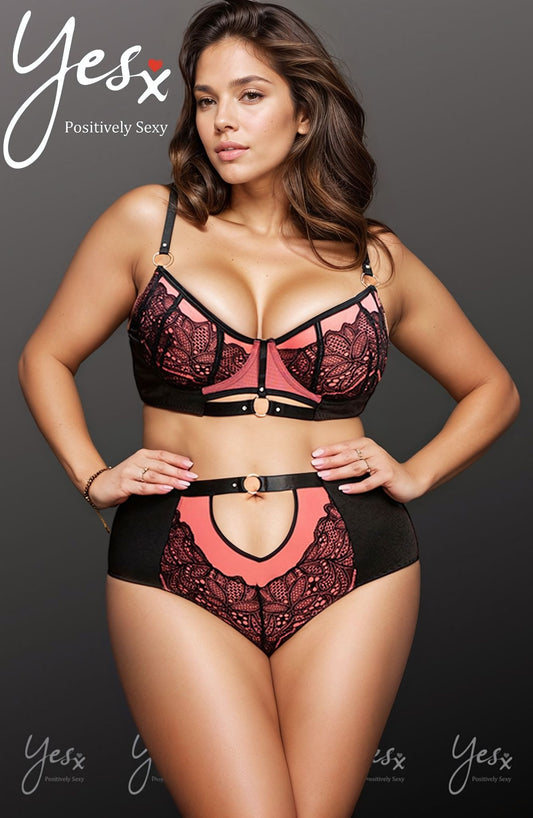 YXQ Bra Set Pink Everyday Lingerie Sets