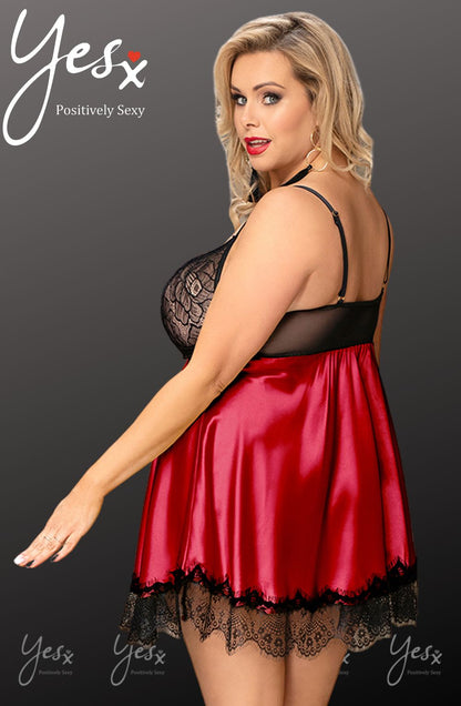 YXQ Babydoll & Blindfold Plus Sizes Babydolls